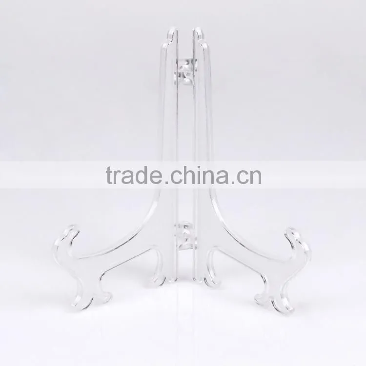 Black color acrylic plate display stand for 8" plate