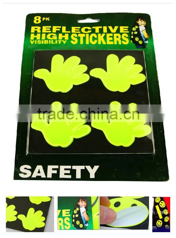 PVC reflective plam high visibility warning reflective safety sticker