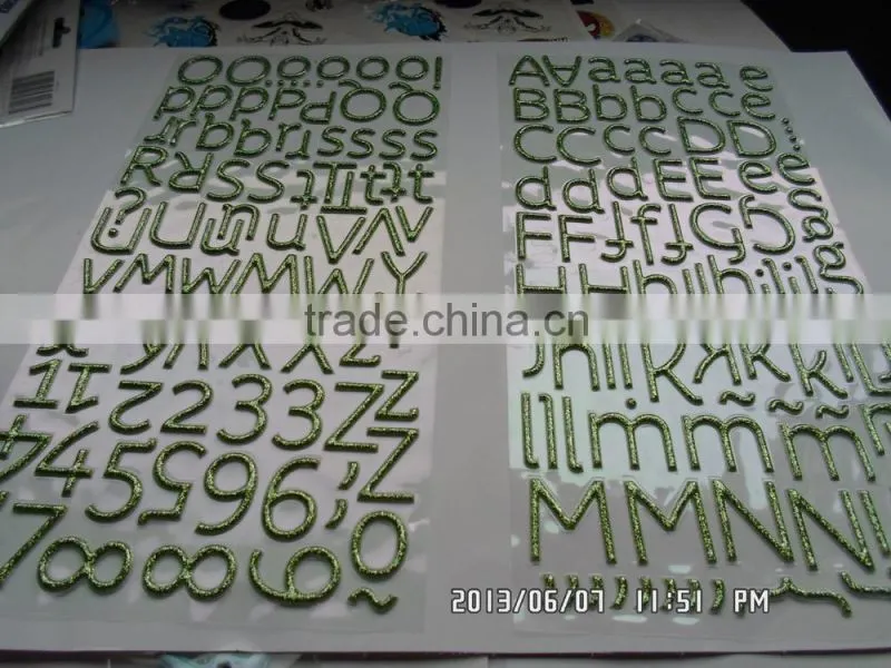 simple acrylic diamond 26 alphabet letter sticker