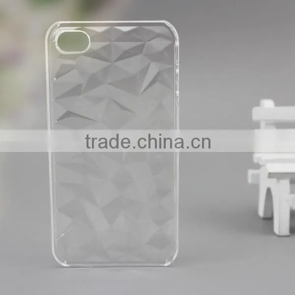 New Deisgn 3D Diamond Rhombus Transparent Back Cover Case for iPhone 5se