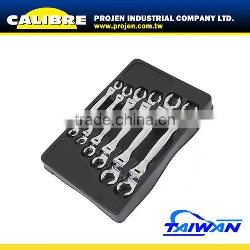 CALIBRE 6pc 8-19mm Flex Head Ratchet Spanner Set