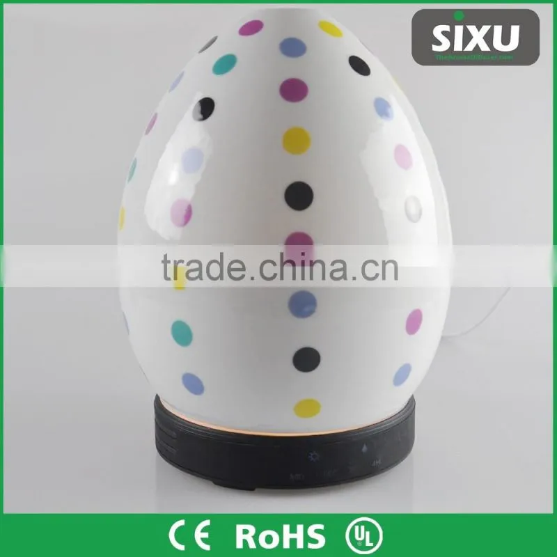 Mini humidifier electric colorful LED Chinese pottery aroma oil diffuser