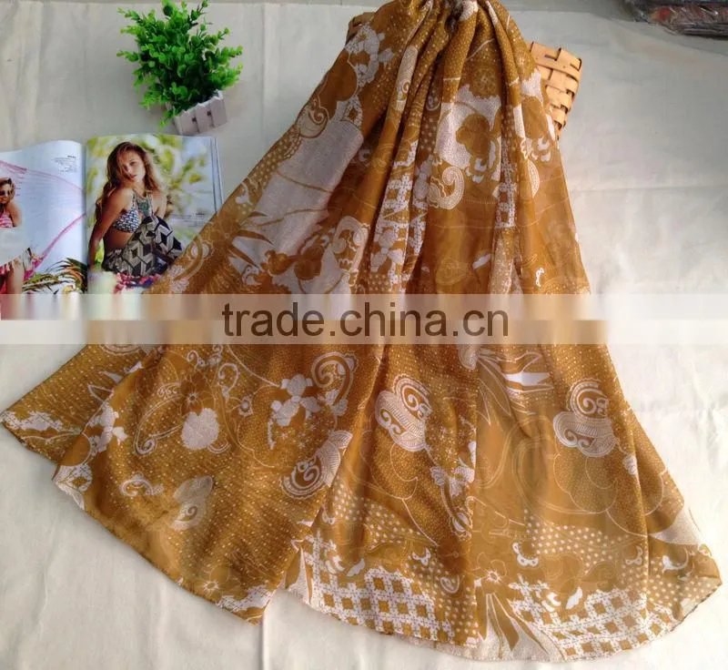 Custom design top quality digital printing fashion silk scarf
