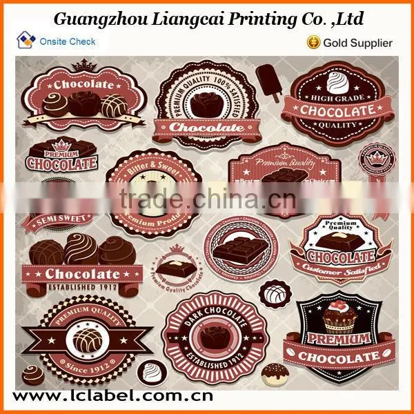 Popular lovely sticker vinyl sticker chocolate sticker