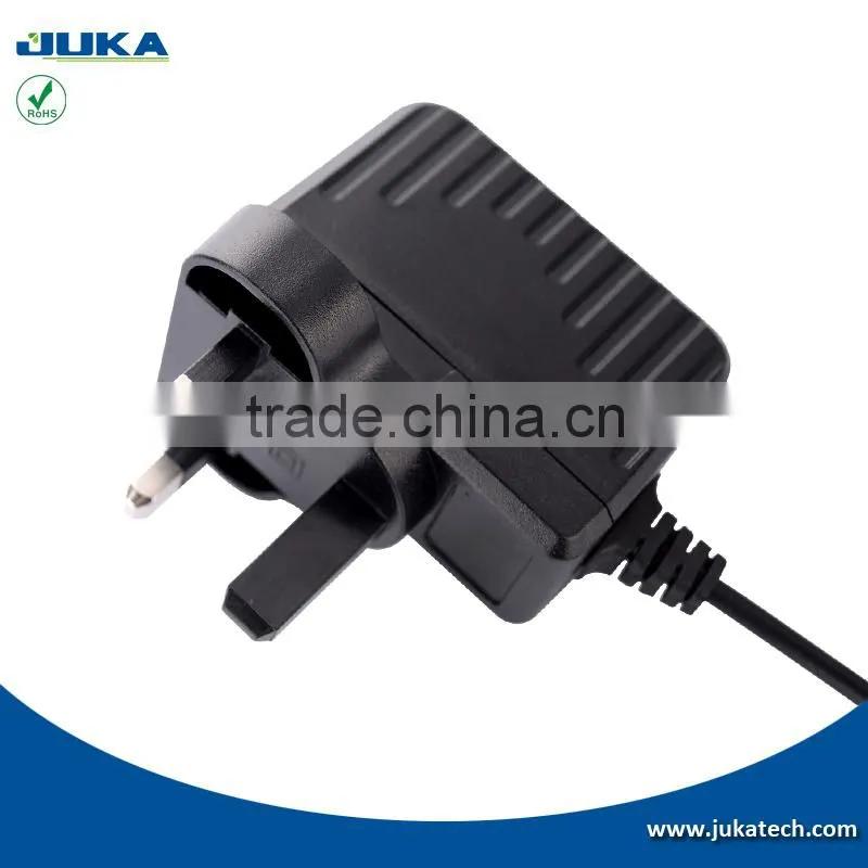 UK 3pin plug ac dc power adapter 5v 1.5a usb charger adapter with CE GS approval