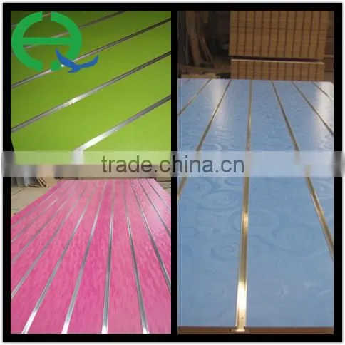 hot sale melamine slatwall/slot mdf board
