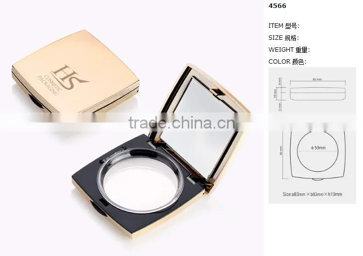 Custom empty square compact powder luxury with mirror