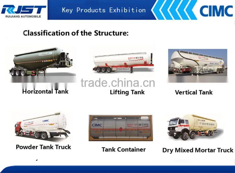 60000L cement bulk powder tank semi trailer bulk cement tank semi-trailer