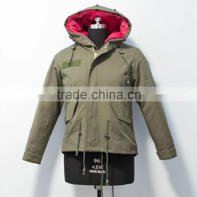 Hot selling fake fur parka jacket in China