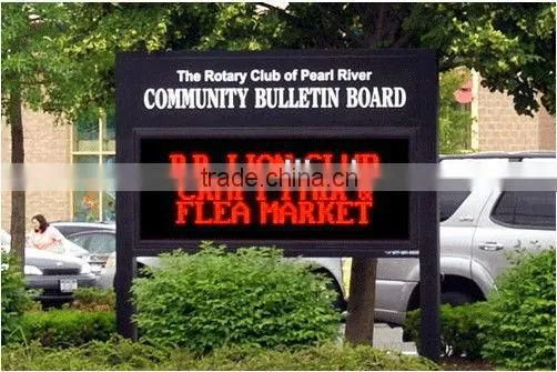 waterproof Semi-outdoor tri-color high brightness Led moving message display sign