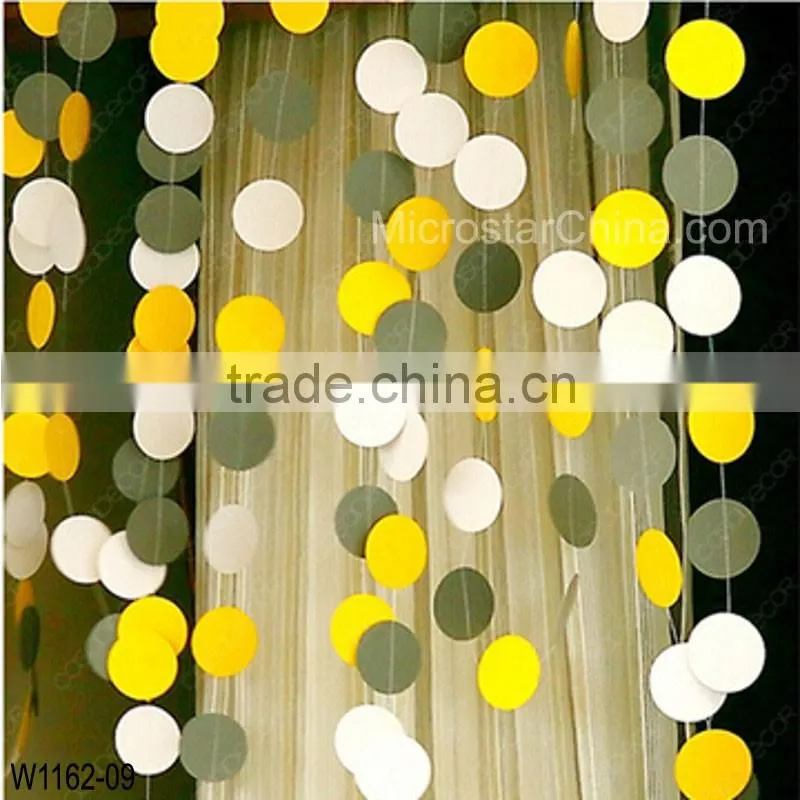 4m Paper Garland Round Banner Bunting Wedding Birthday Classroom Party Pon Decoration