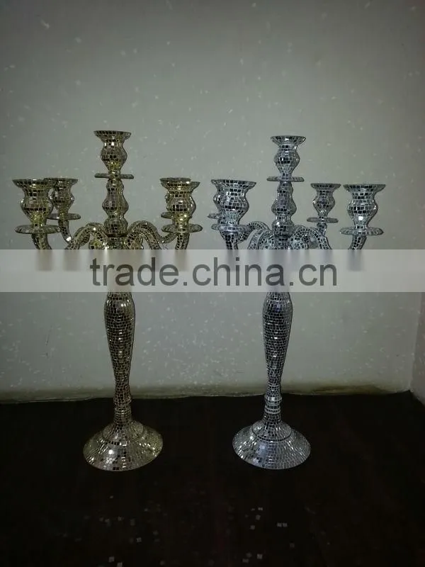 candle holder 5 arms crystal candelabra