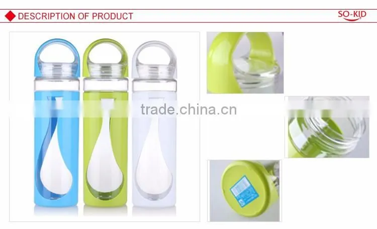 Colorful New Design Health Customized Logo Glass Bottle