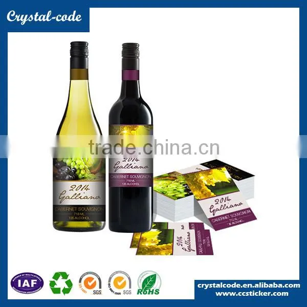 Fast delivery nice printing anti-water anti-freezing hot stamping wine label