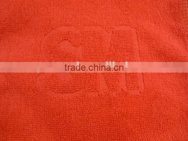 Yellow cotton velour towel