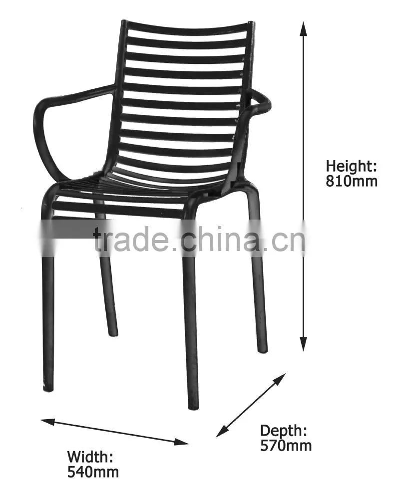 Plastic armchair outdoor garden chair plastic stackable chair