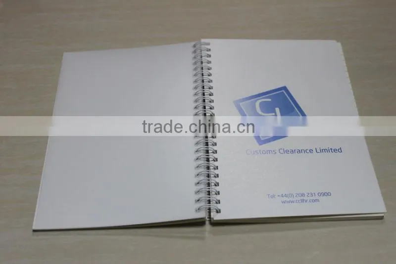 Custom printed debossed A5 spiral bound notebooks