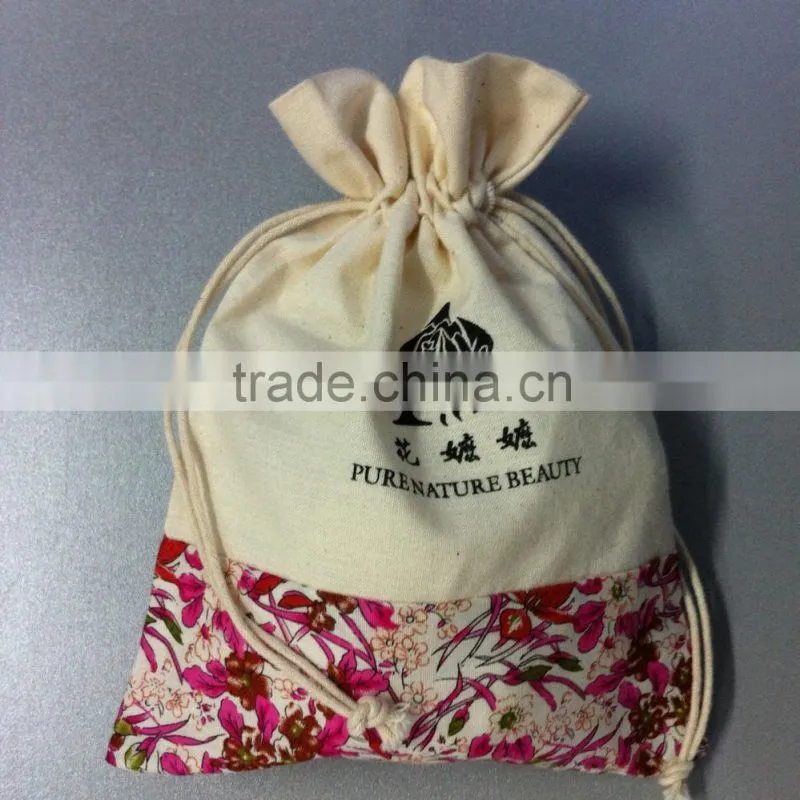 Wholesale Plain Standard Size Promotional Organic Muslin Cotton Drawstring Bag