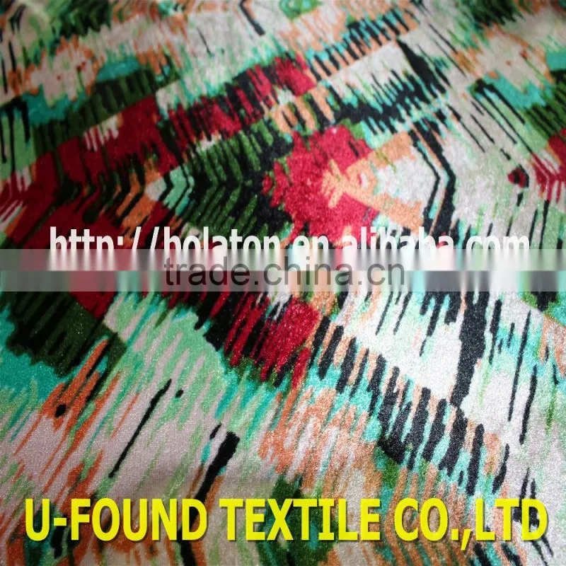 China Velvet Factory KS 92 Polyester 8 Spandex Velvet Fabric