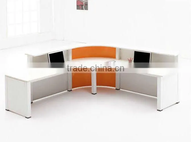 Elegant design office furniture curved reception desk