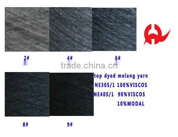 charcoal melange yarn for knitting and weaving