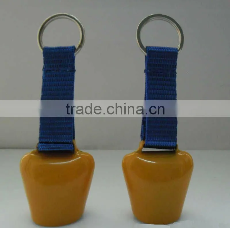 1.5" bell keychain in yellow A4-C018 various colors available (A379)