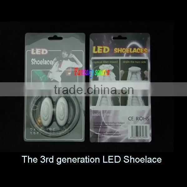led flashing shoelace with yellow LED
