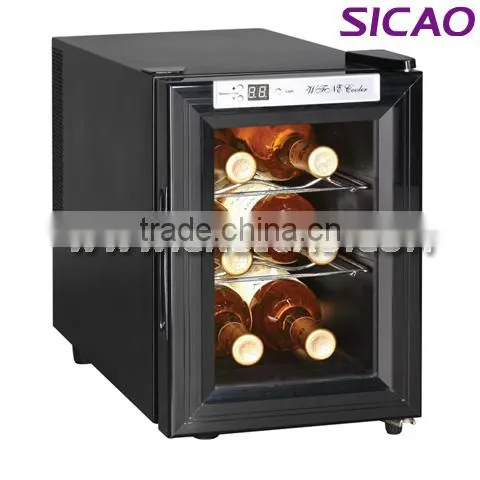 16Litre 6 Bottle electric mini wine fridge in china