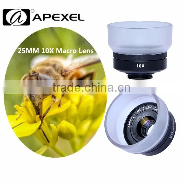 10x Macro Lens Universal Clip Camera Cell Mobile Phone Lens For iPhone 4 5 6 Plus Samsung S6 for Sony Z3