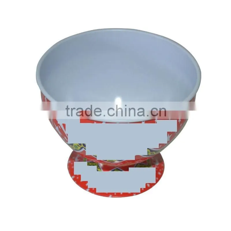 Wine cup shape candle tin box metal candle jars wax tin holder with lid/tin wine cup