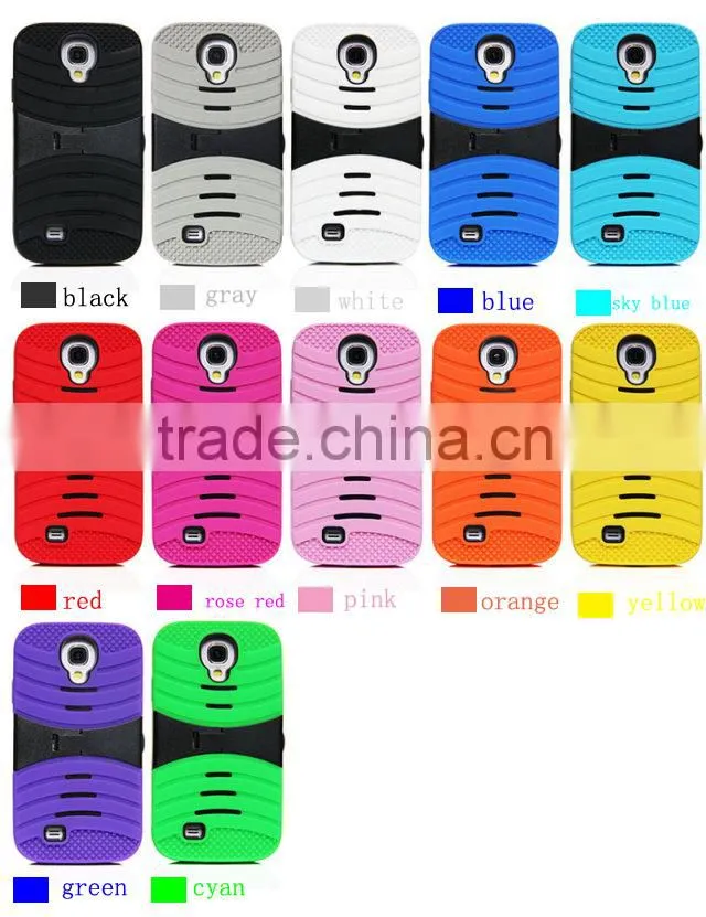 PC+Silicone mobile phone Case Kickstand For Samsung Galaxy S5 i9600
