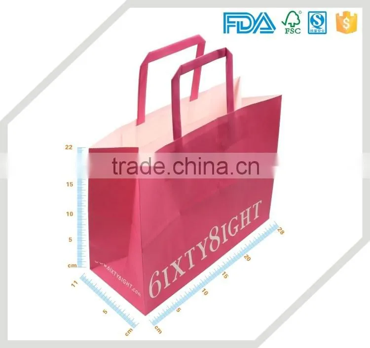 Standard FDA custom matt laminative luxury paper printed shopping bags