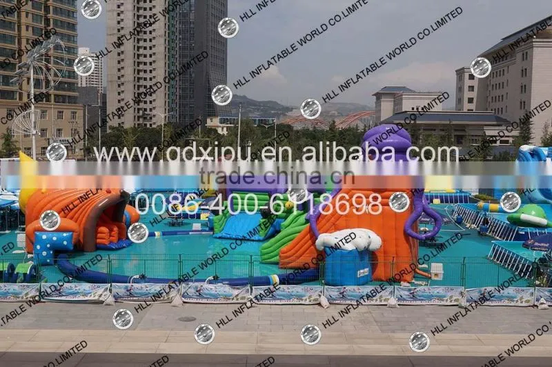 Inflatable outdoor giant water slide for adults