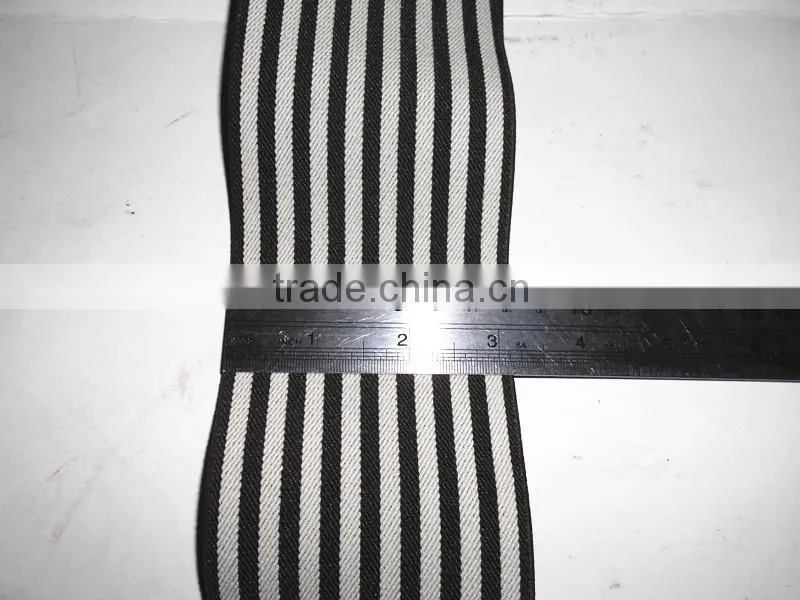 White Brown Strip Mix Color 80mm Wide Elastic- Factory Customize Color, Size Elastic Webbing