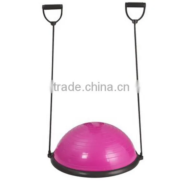 Yoga Fitness Ball Balance Trainer Balancing Ball Half With Resistance Band Inflator Pump Gym Trainer Ball