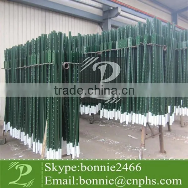 High quality Green painted Round fence post