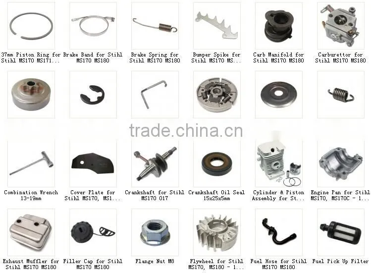 MS170 chain saw parts(all kind of chainsaw parts can be provided)