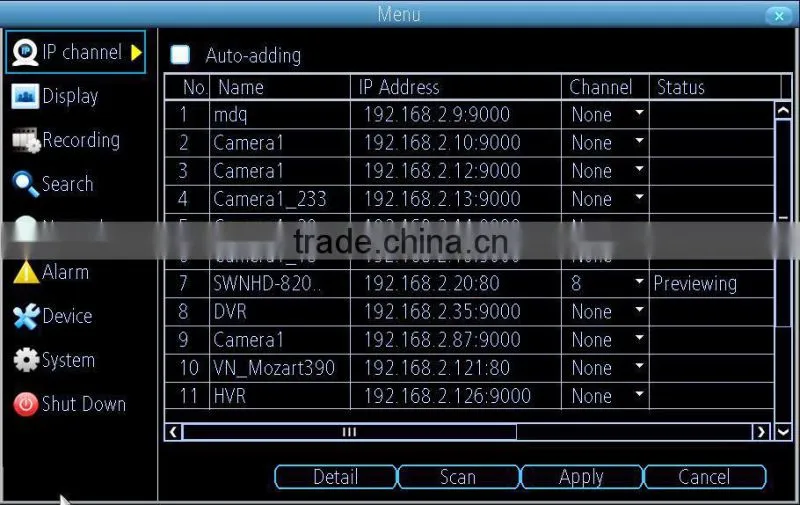 4MP 8CH.P2P Built-in onvif POE network dvr
