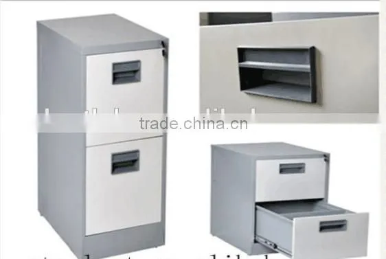 fireproof & waterproof office furniture type combination lock 2 drawer steel filing cabinet with safe inside partion