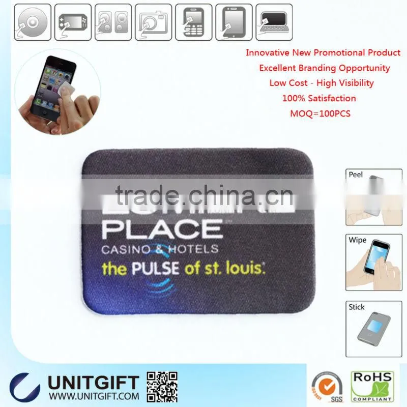 Microfiber sticky gel mobile 3d screen cleaner