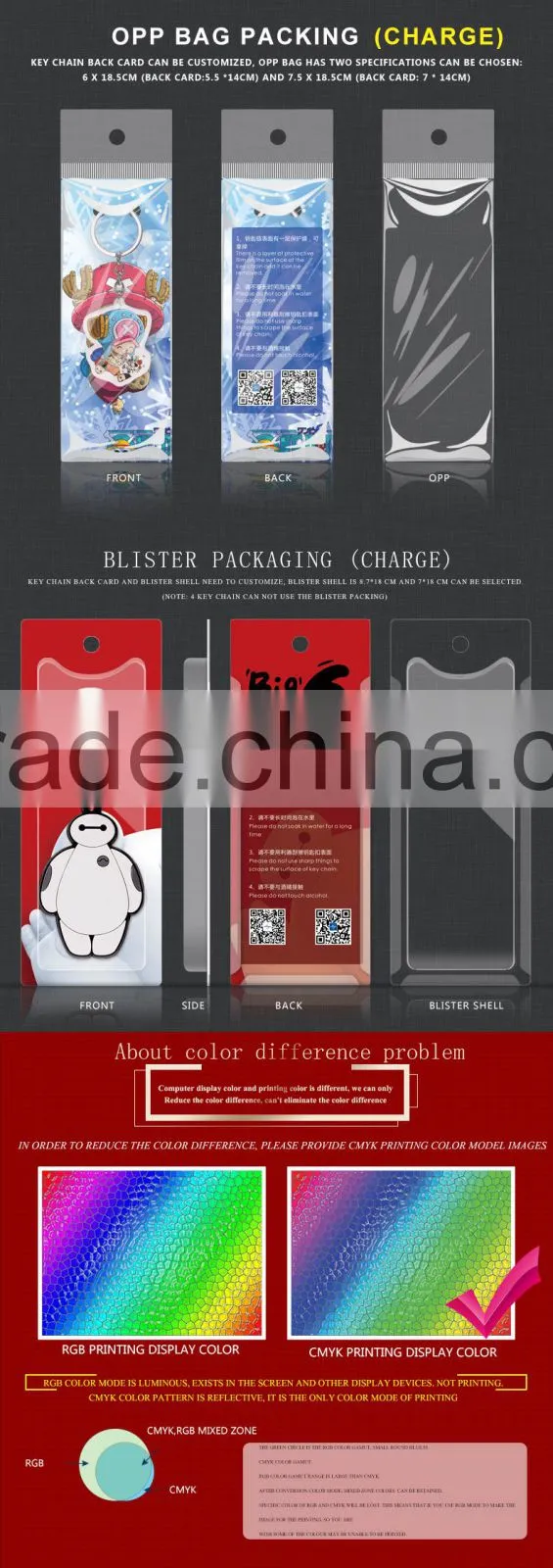 Custom acrylic keychains charm make in china