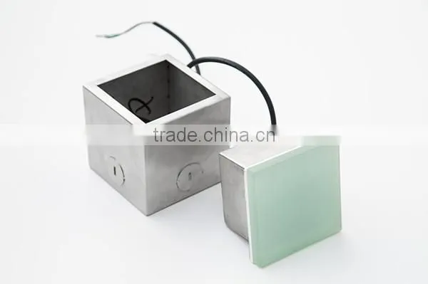 Outdoor waterproof IP67 led brick tile light frosted glass cover walkway paver lights