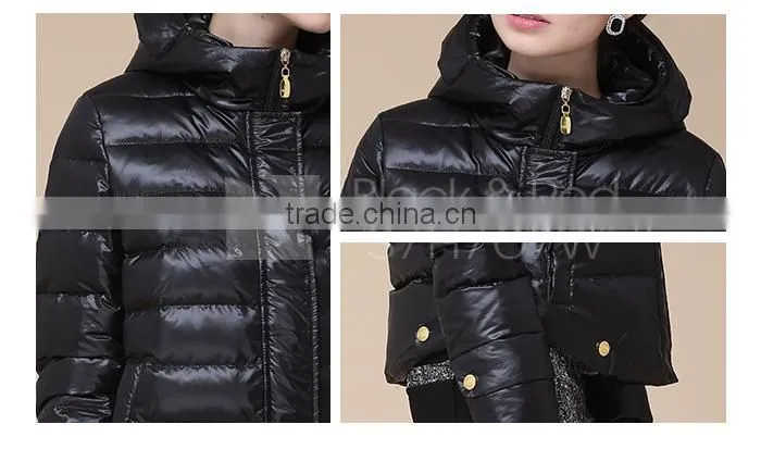 Lady's fashion dark women down jacket for the winter