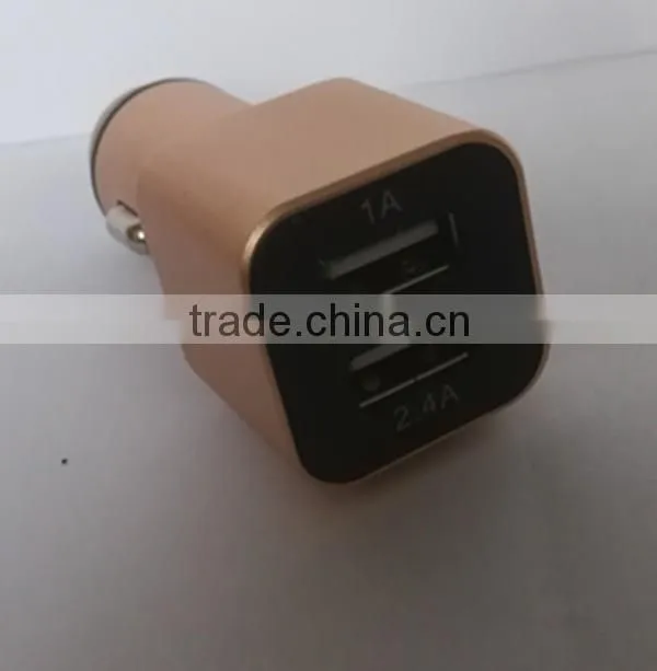 2 port usb car charger for mobile phone