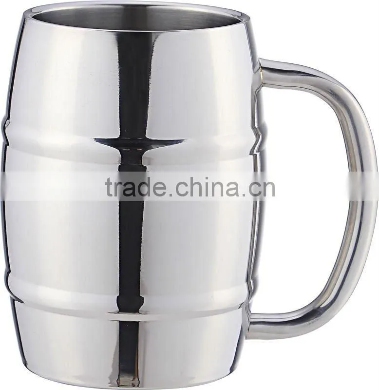 wide mouth beer mug with handle