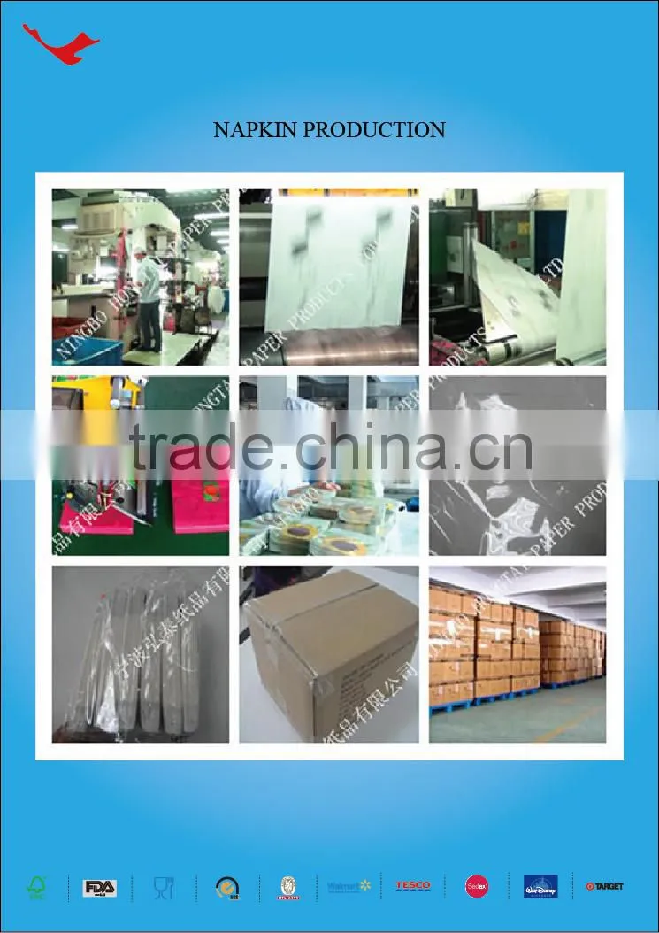 40*40cm,1/4 folded printed tissue paper napkin towel for Brithday Day Party