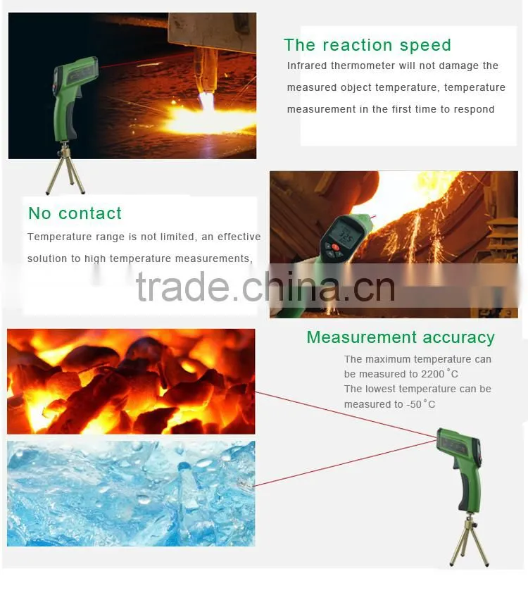 Handheld OEM Non Contact Infrared Thermometer Digital Laser Temperature Gun K Thermocouple thermometer
