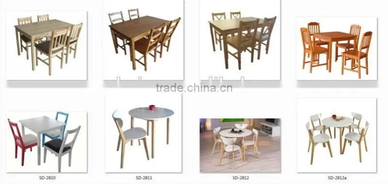 2016 China suppliers pine wood dining table with chairs noahsion-0600