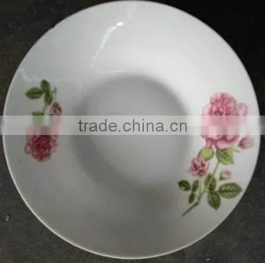 White Porcelain Plates For Restaurant, High Quality Ceramic plates soup plate
