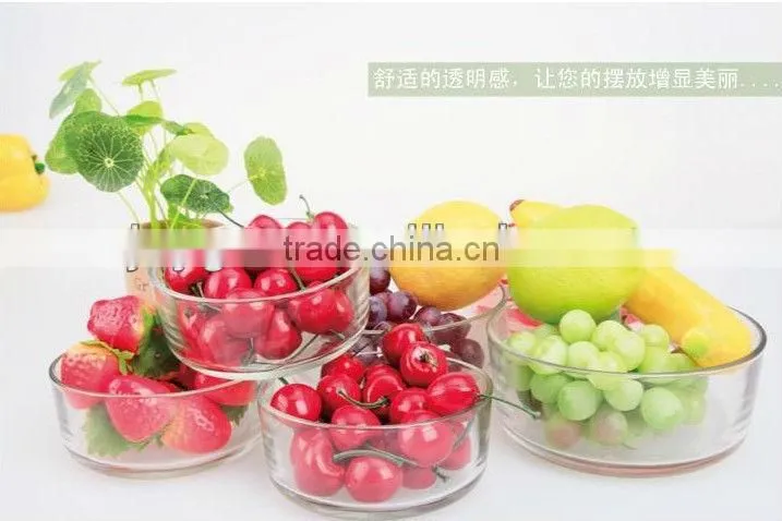 Round microwave heat-resistant glass container 5pcs/set